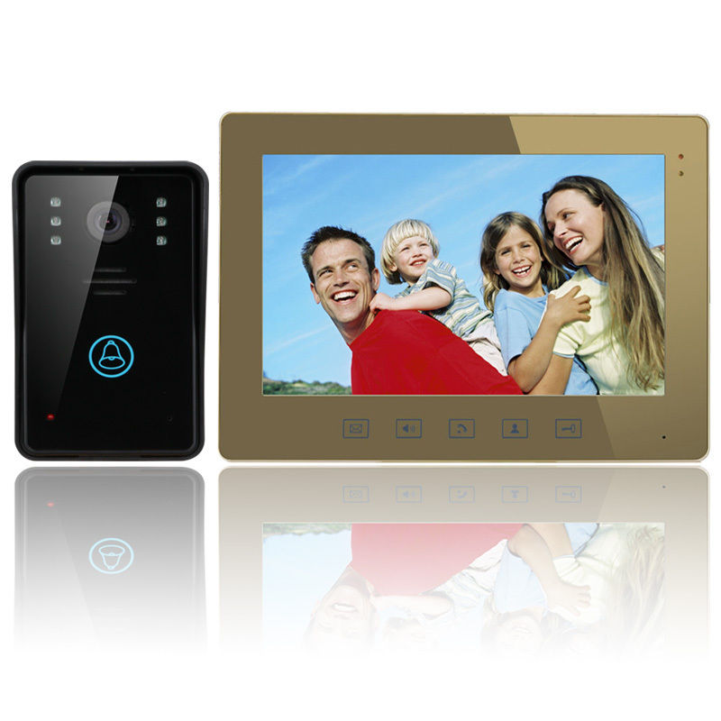 10 ġ  Ȩ    ý     IR ī޶ /10 Inch Security Home Video Wired Intercom System Door Phone Doorbell IR Camera Monitor